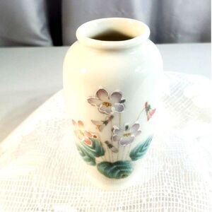 Japanese Otagiri Violet Porcelain Floral Small Bud Vase ~Vintage~ Hand Painted